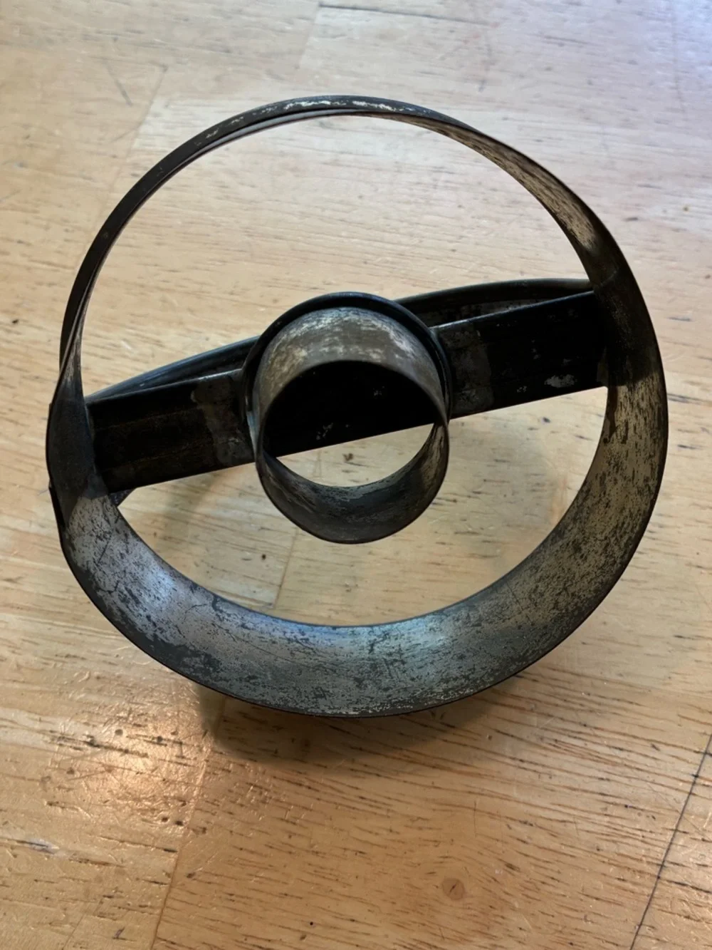 Vintage Kreamer Metal Donut Cutter & Turkey Tin Cookie Cutter